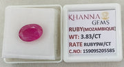3.83/CT Natural Ruby Stone with Govt. Lab Certificate-15909S205585